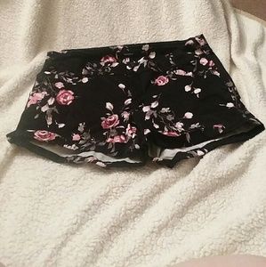 Black and Floral Torrid Shorts